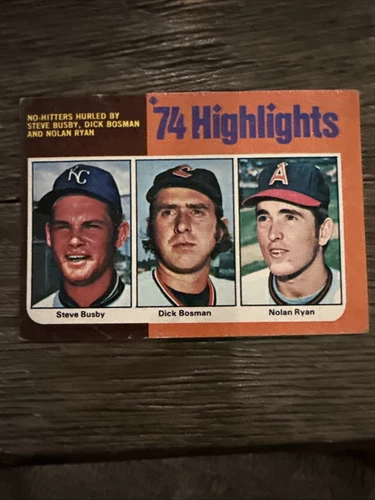 1975 Topps Mini - '74 Highlights Nolan Ryan, Dick Bosman, Steve Busby #7