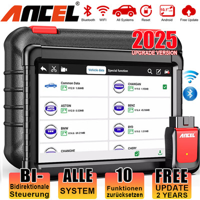 2026 ANCEL Profi KFZ Diagnosegerät Auto OBD2 Scanner ALLE SYSTEM Aktiver Test