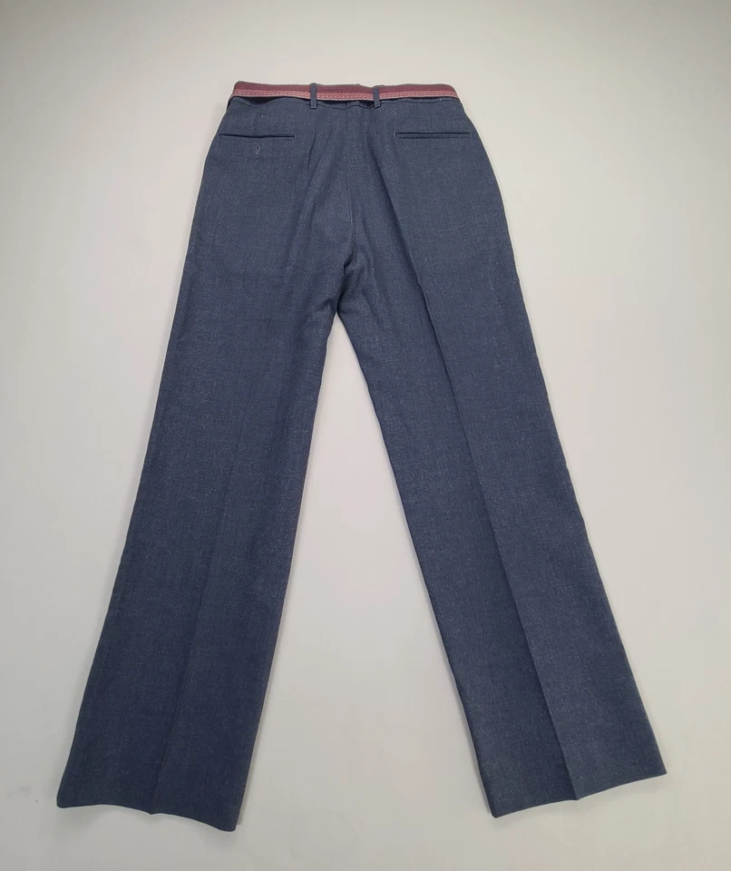 Farah Pants Mens 33 Blue Dress Tailored Formal Comfort Stylish Slacks 33x30 - Image 2 of 4