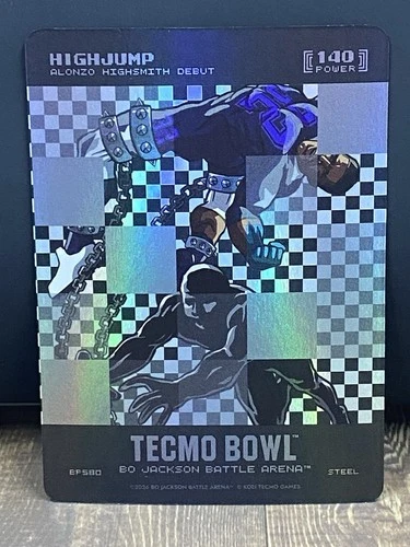 Bo Jackson Battle Arena Tecmo Bowl Highjump Alonzo Highsmith SP Big Pixel-STEEL