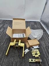 Probrico Square Brushed Gold Passage Door Handle Keyless Door Knob Lockset