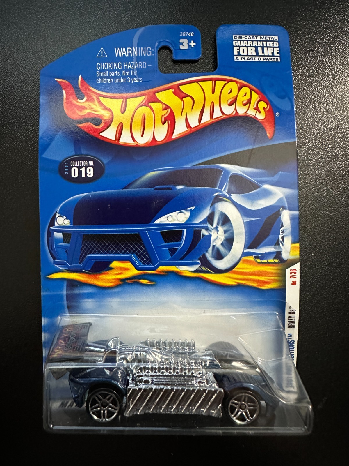 Hot Wheels #019 | Krazy 8s (Metalflake Blue) | 2001 First Editions