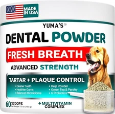 Yuma's Dental Powder for Dogs - Tartar + Plaque Control - 60 scoops - 02/2027+