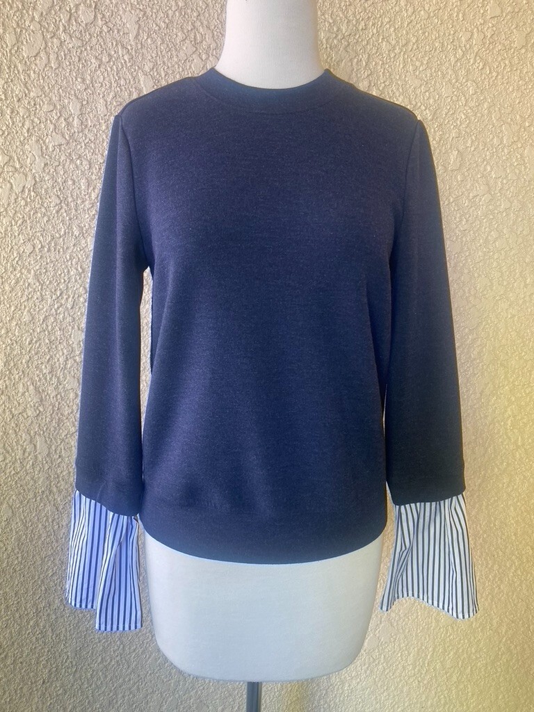 Nordstrom Signature Navy Blue Sweater With White and Blue Nordstrom Signature Navy Blue Sweater With White and Blue