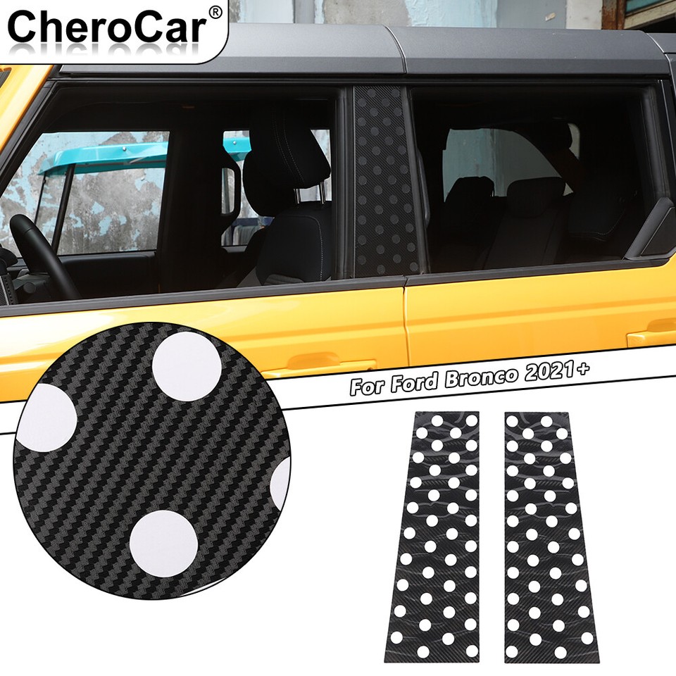 16-Piece 5D Carbon Fiber Black Vinyl Trim Kit For 2020-2022 Toyota Corolla Sedan Pillars