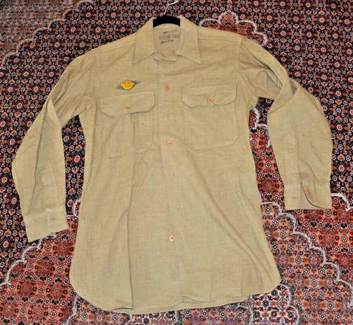 ORIGINAL WWII US ARMY WOOL COMBAT FIELD SHIRT-MEDIUM