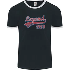 Legend Since 75th Birthday 1950 Mens Ringer T-Shirt FotL