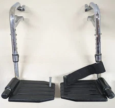 Pair Invacare Elevating Foot Rest Supports Manual Wheelchair Wheel Chair L & R