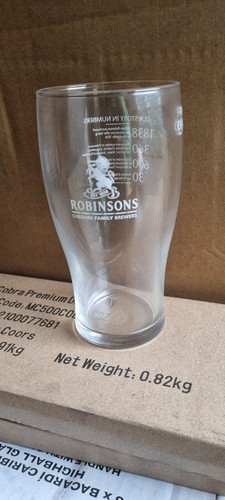 2 Robinsons Pint Gläser 20oz Brandneu CE Gestempelt 100% Original
