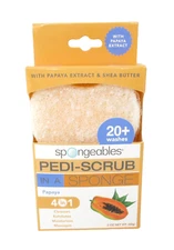 Spongeables Pedi-Scrub In A Sponge Papaya extract & shea butter scrubber