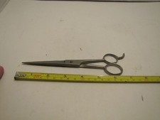 PAIR OF BARBER HAIR CUTTING SCISSORS NOT FORGED STEEL ITALY USED NEED CLEANED