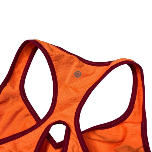Lululemon Go Steady Seamless Bra Lightweight Orange Maroon Womens 2 - Picture 4 of 6