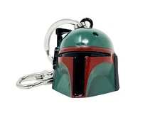 Star Wars Boba Fett 3D Helmet Keychain, The Book of Boba Fett Keyring - 3.8cm