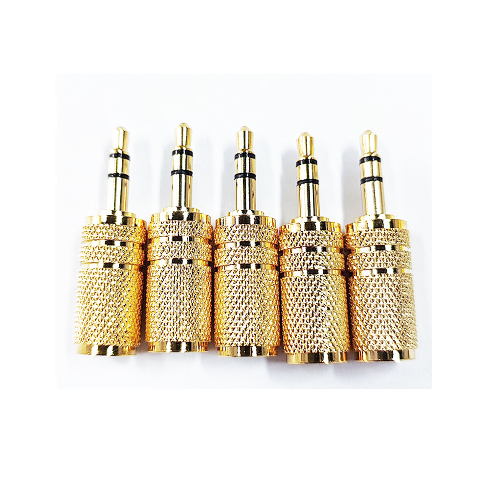 5PC 3.5mm Stereo TRS Male Plug to 3.5mm Mono TS Female Jack Audio Adapter US