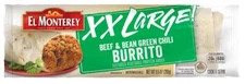 El Monterey XX Large Beef and Bean Green Chili Burrito, 9.5 Ounce  (Pack of 12)