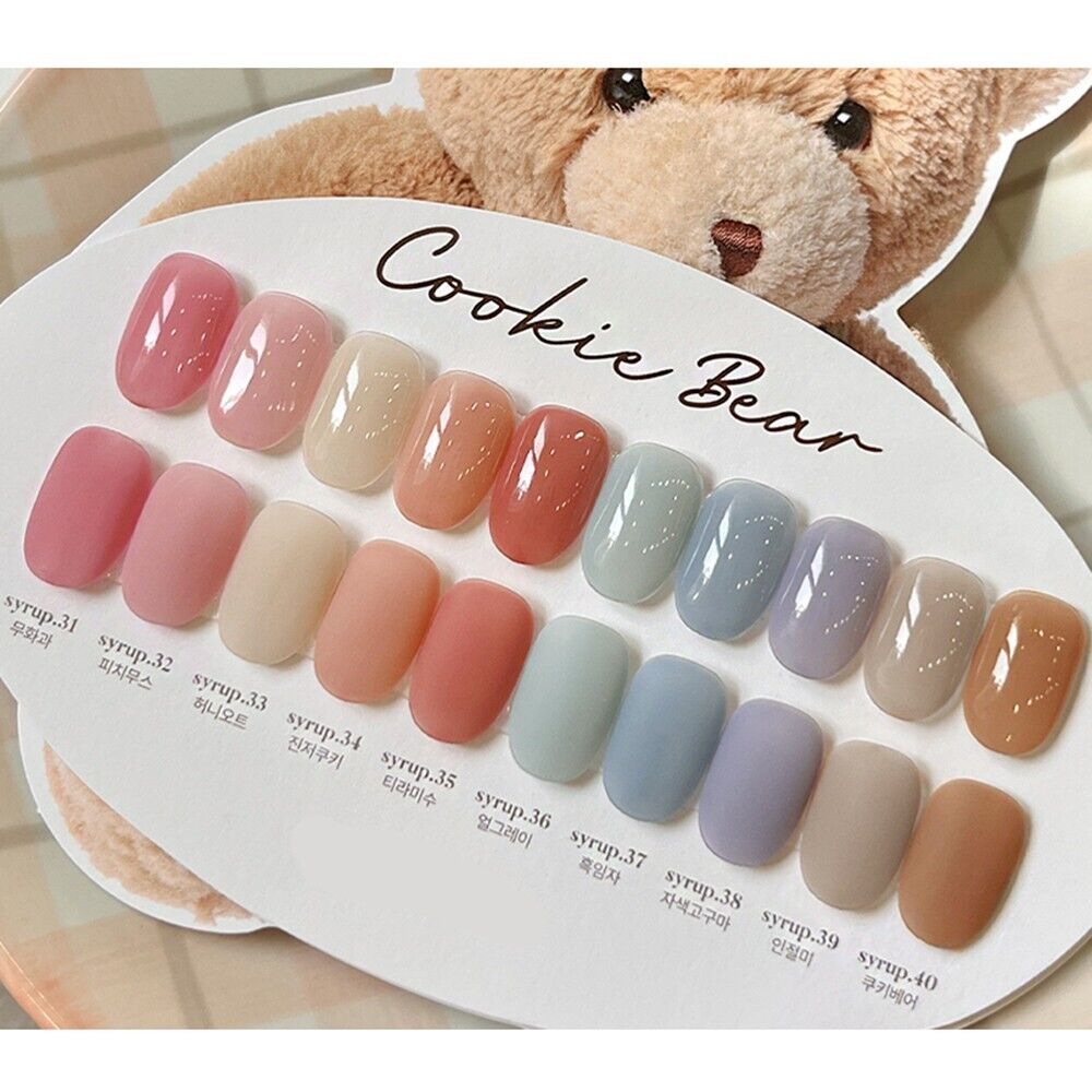 Yogurt Nail Cookie Bear 10 Colors SET Syrup Gel Nail Polish K-Beauty