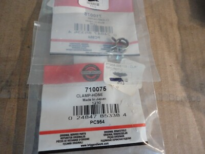 #ad PKG. of 2 New genuine Briggs and Stratton 710075 Hose Clamps $4.00