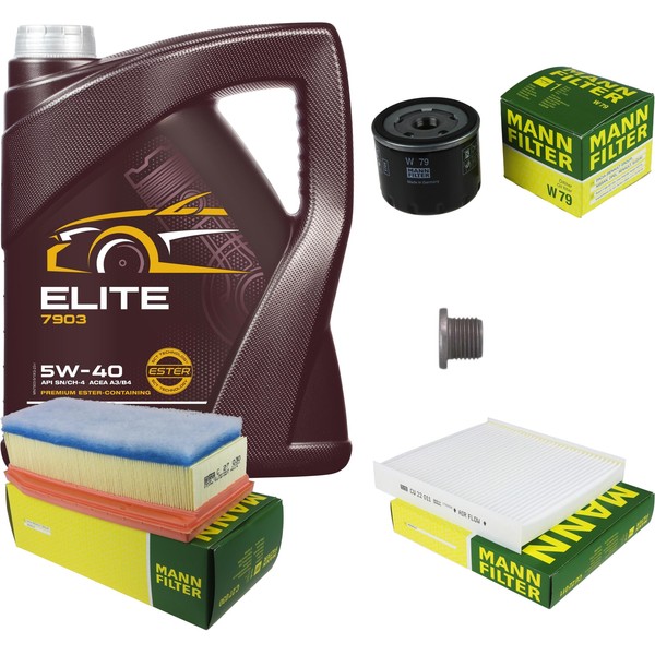 Mann Inspektionspaket 5 L Mannol Elite 5W-40 FüR Dacia Sandero II Logan MCV-image