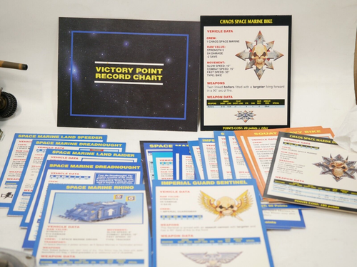 Warhammer 40.000 40K Space Marines Vehicle Data and Mission Cards Victory Point