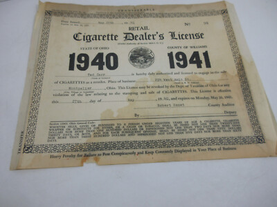cigarettes license cigarette The State requires retail cigarette vendors to purchase an annual license from their county North Carolina Tobacco License Application