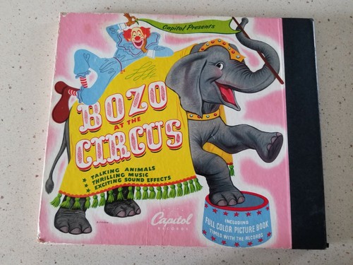 Capitol Records Bozo At The Circus 1946 Children's Record Reader Book - Foto 10 di 10