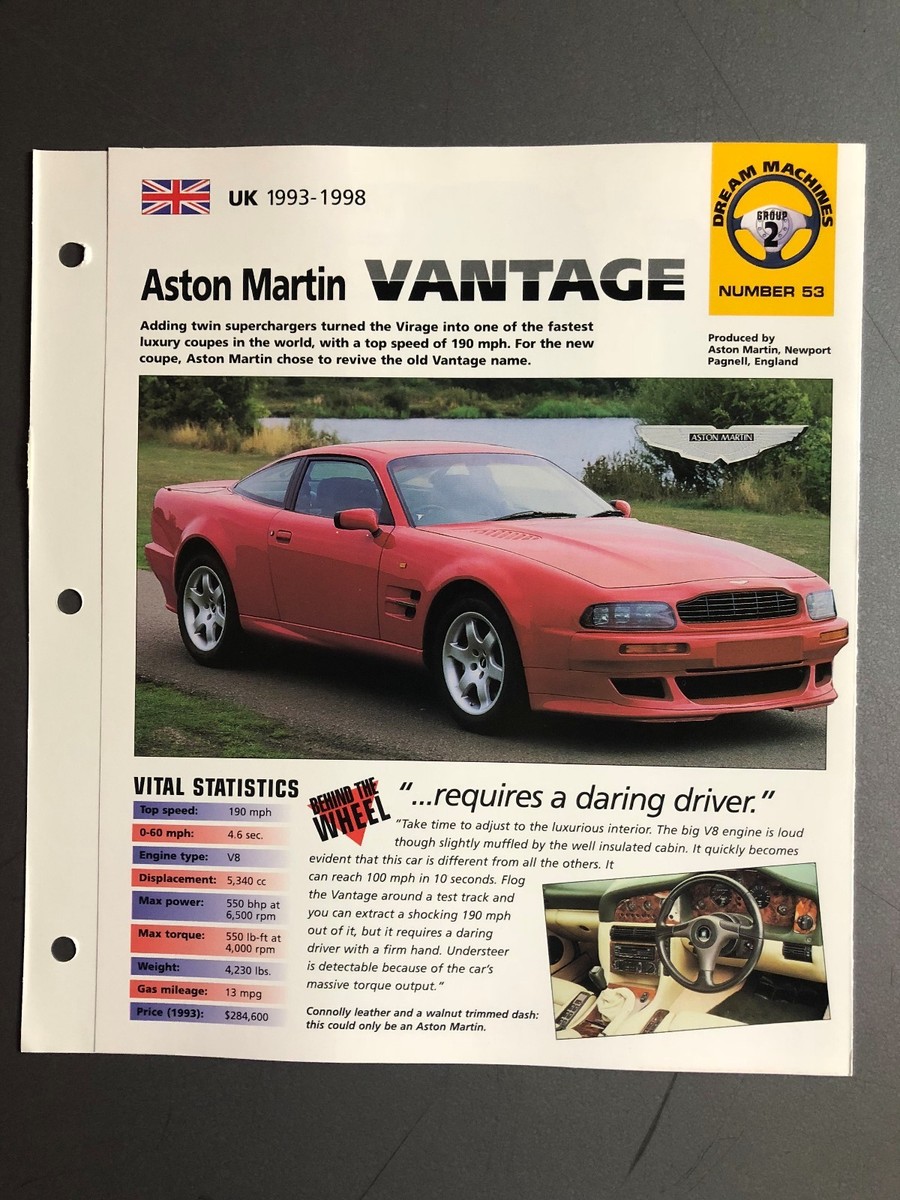 Miniature Aston Martin Vantage V8 1993 - Western Model 1/43 - Vert Métal - Boîte D'origine