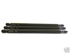(3) 6"-Inch Irwin Tools #2 Impact Performance Phillips Power Bit