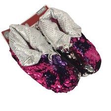 Elf Shoes Kids Holiday Time Purple Pink Silver Jingle Bell Costume slippers Xmas