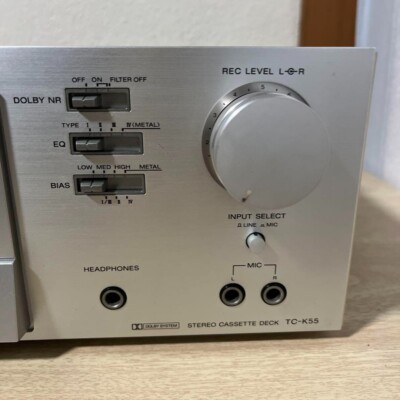 Sony TC-K55 Cassette Deck Silver 43×H13×29cm AC100V 50/60Hz