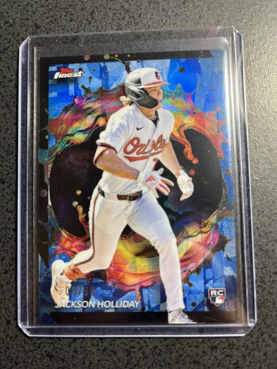 2024 Topps Finest Jackson Holliday RC Rookie Rare Blue 2024 Topps Finest Jackson Holliday RC Rookie Rare Blue