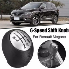 6 Speed Gear Shift Knob PU Leather Fits Renault Megane Clio Laguna Scenic UK