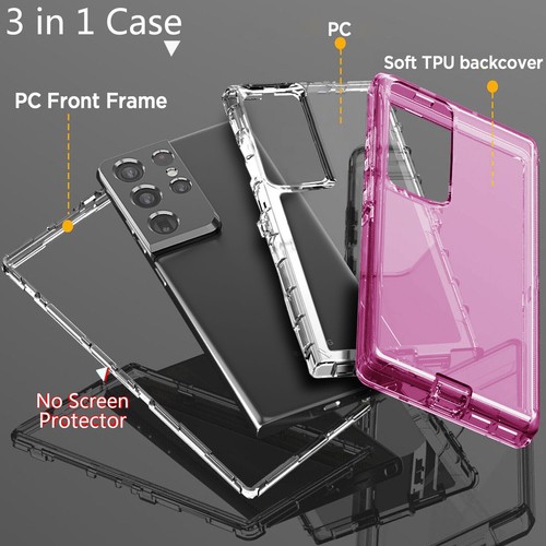 For Samsung Galaxy S21/+/Ultra 5G Transparent Case Clear Cover Screen Protector - Picture 32 of 36
