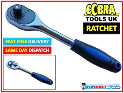 COBRA TOOLS Professional 3/8" Drive Ratchet Handle Quick Release Reversible Socket Wrench