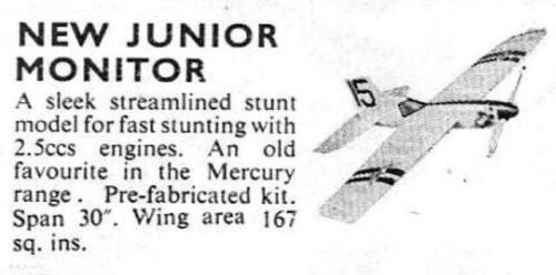 Mercury Junior-Monitor-MkII Control-Line Stunt Model - Laser-cut Wing RIB SET - Picture 5 of 5