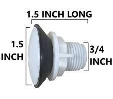 Hole Plug 3/4 Inch Threaded Rubber Grommet Seal, Seal a hole, All water Tanks