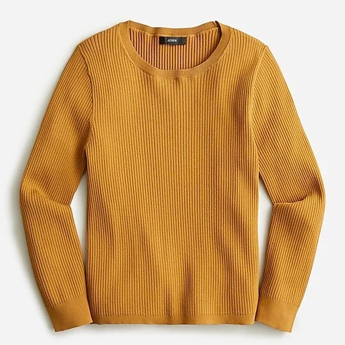J.CREW Mujer M Superesculpido Suéter Acananulado Camiseta Capuchino Ligero BJ591 Nuevo con Etiquetas - Imagen 10 de 10