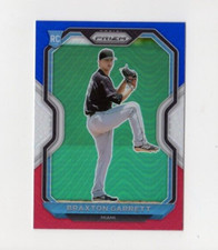 2021 Prizm Baseball Braxton Garrett RC #121 Red White Blue Prizm Miami Marlins