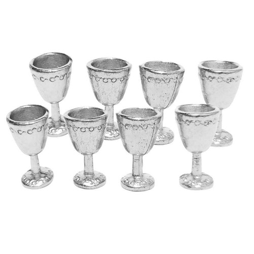 8 bicchieri da vino in miniatura coppa di champagne per 1/12 accessori da cucina - Foto 5 di 10