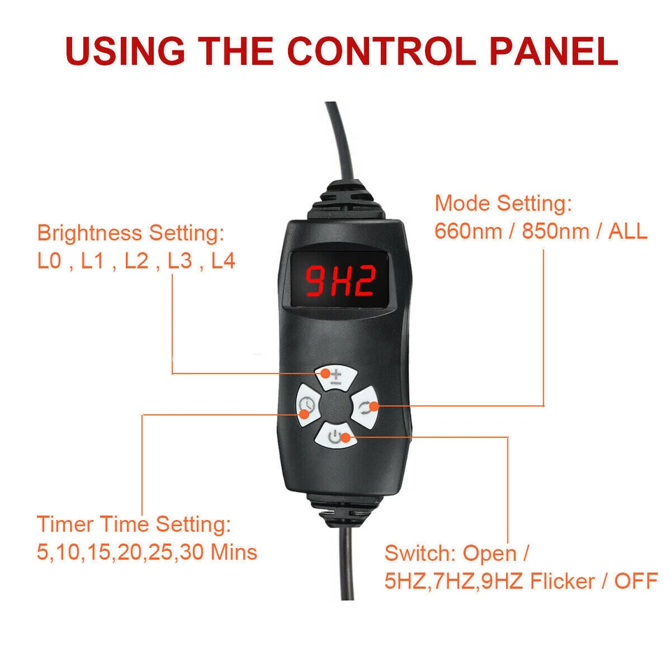 660nm 850nm Cercano Infrarrojo Luz Roja Terapia Cintura Envoltura Almohadilla Cinturón Aliviar Fatiga Foto 4 de 4