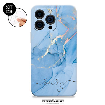 Für iPhone 15 11 12 Pro 13 14 XR Personalisierte Handyhülle Name Silikon Cover