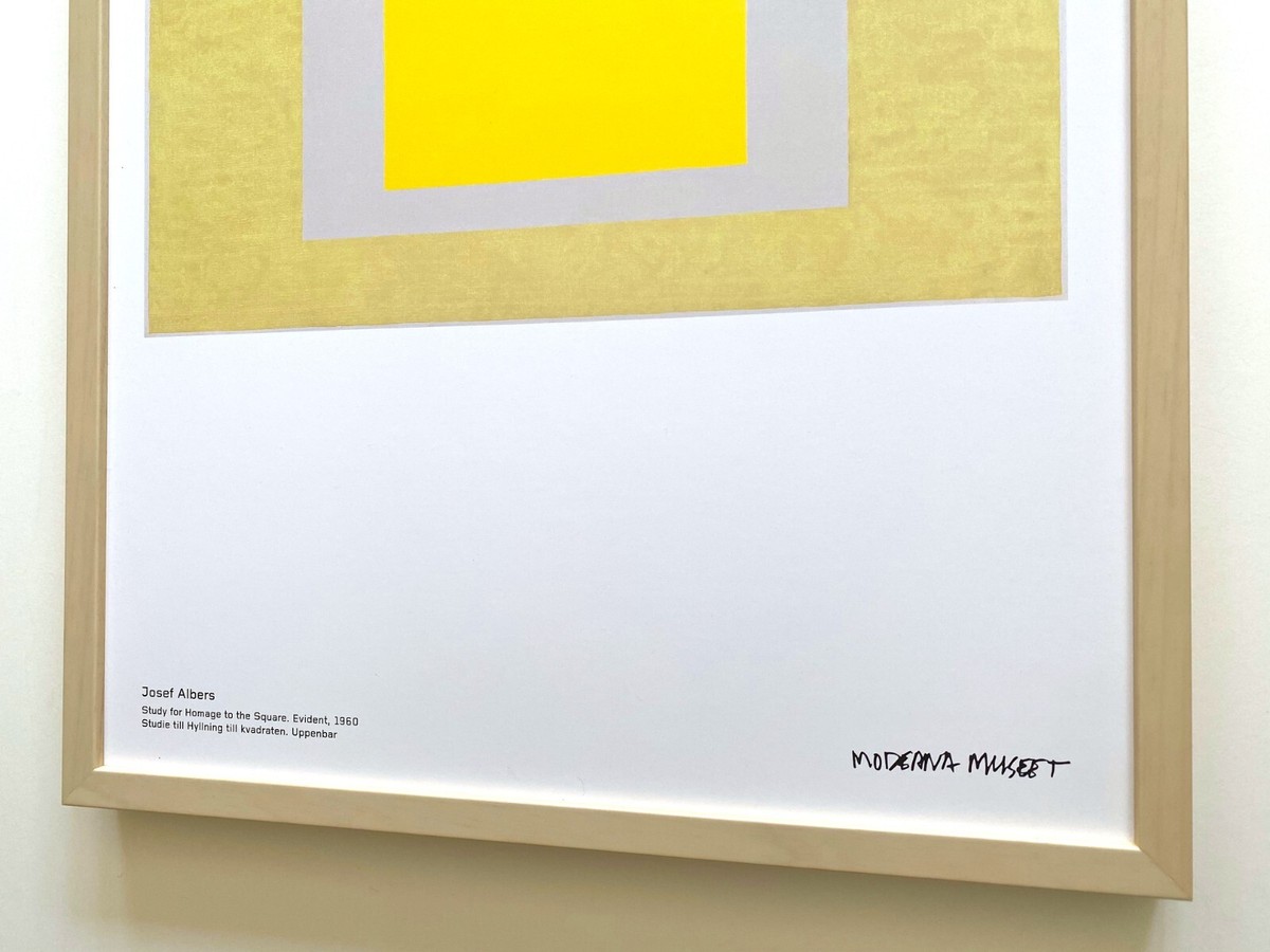 JOSEF ALBERS LITHOGRAPH PRINT FRAMED MODERNIST POSTER HOMAGE TO