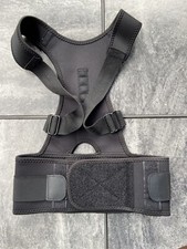 Back Posture Magnetic Shoulder Corrector Support Brace Belt, M, Therapy, Black.