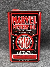 Vintage Marvel Mystery Oil 32oz Empty Can No. 013 gas oil advertising tin C