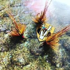 V Fly Signature Gold JC Willie Gunn Treble Salmon Flies All size listing