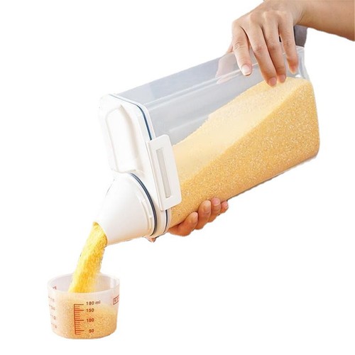 Pet Dog Cat Food Storage Container Dry Food Cereal Dispenser Box Portable Handle - Picture 8 of 8