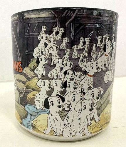 Disney 101 Dalmations Collector Mug Puppys in Barn Black Interior Made in Japan - Picture 2 of 5