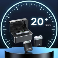 U-Mic Stereo Wireless Lavalier Microphone for DSLR Phone Interview Video Record