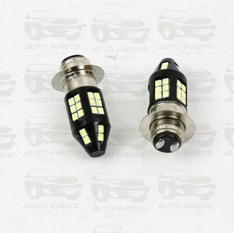 Kit de faros LED H6 6000K bombillas blancas para Kawasaki Prairie 300 400 1999-2002 Foto 3 de 4