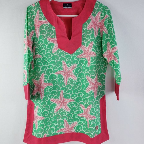 SIMPLY SOUTHERN Collection Women's STARFISH print tunic top S NWOT cover up