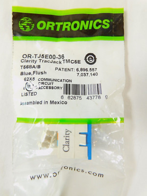 OR-PJ5E00-36 Clarity 5E Panel Jack T568A/B 180 Degree PJ5E00-36 Ortronics - Blue